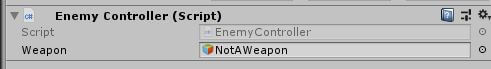 A non-weapon object assigned to an Enemy's Weapon field